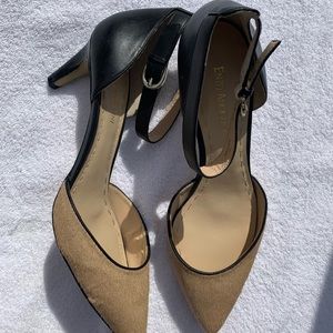 Pony hair, kitten heel pump